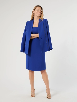 Rhinestone-adorned cady dress - Marina Rinaldi