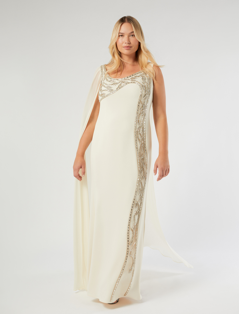 Embroidered cady dress - Marina Rinaldi