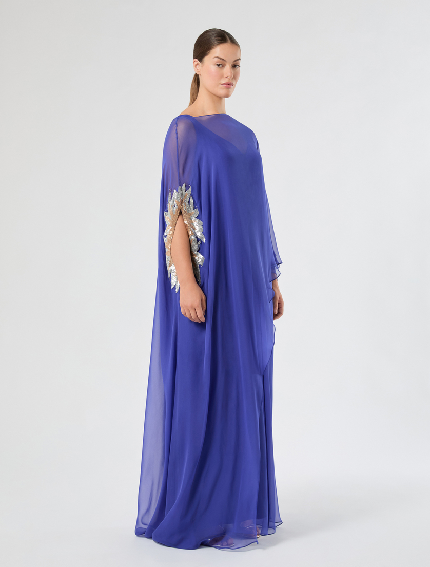 Pure silk chiffon dress - PURPLE - Marina Rinaldi - 3