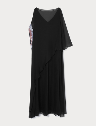 Pure silk chiffon dress - Marina Rinaldi