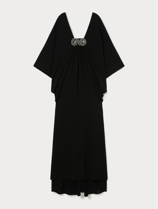 Crêpe cady dress with embroidery - Marina Rinaldi
