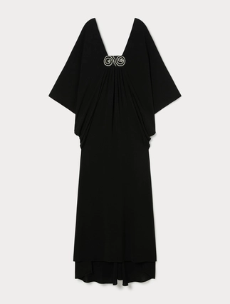 Crêpe cady dress with embroidery - Marina Rinaldi