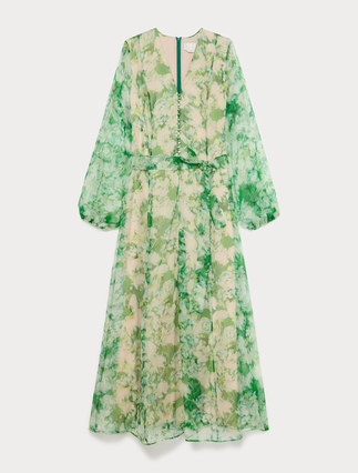 Abito lungo in organza di pura seta - Marina Rinaldi