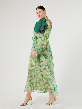 Abito lungo in organza di pura seta - Marina Rinaldi