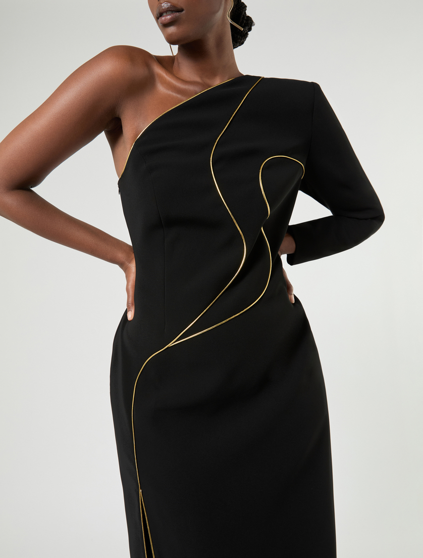 Cady one-shoulder dress - BLACK - Marina Rinaldi - 5