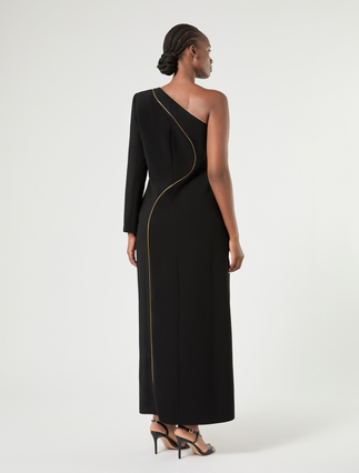 Cady one-shoulder dress - BLACK - Marina Rinaldi - 4