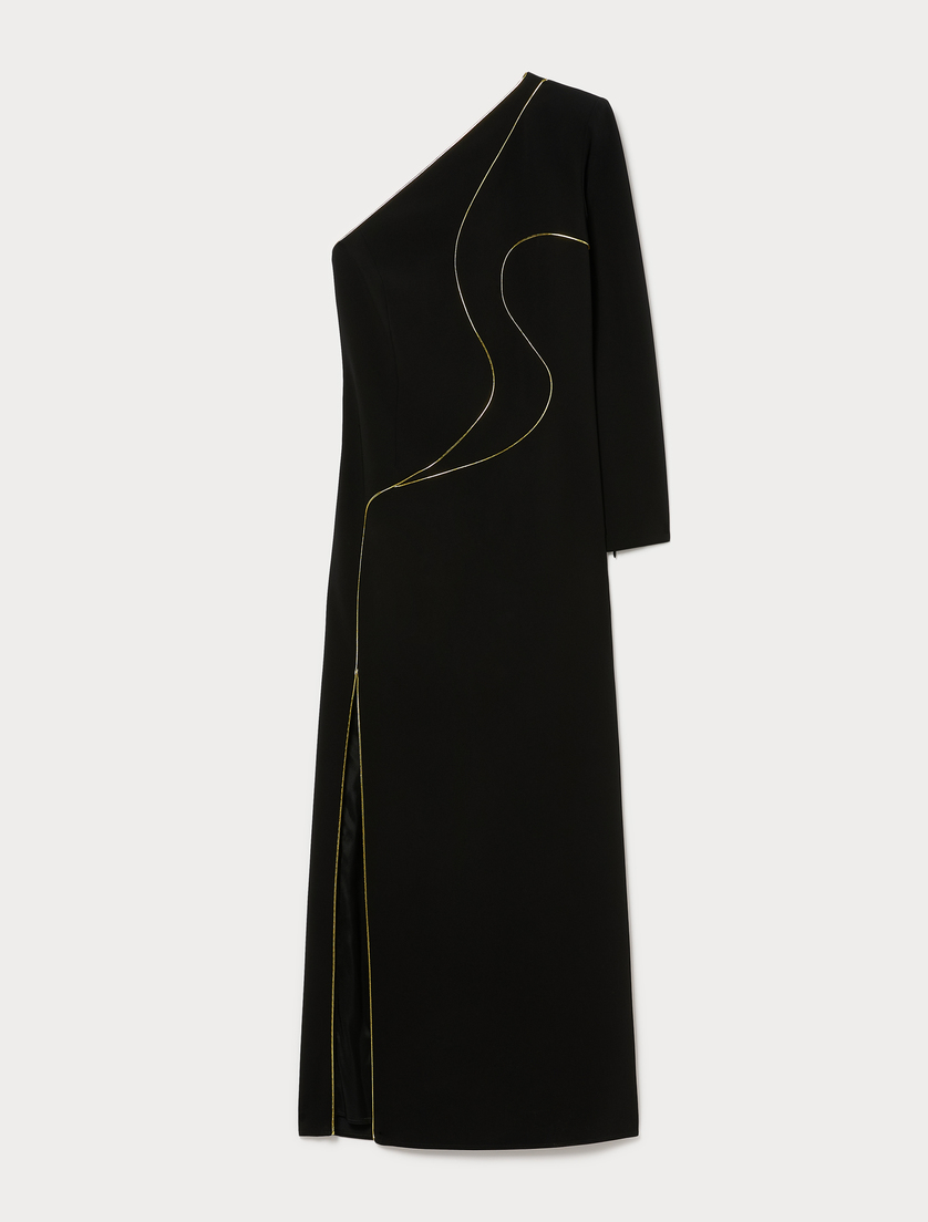 Cady one-shoulder dress - BLACK - Marina Rinaldi