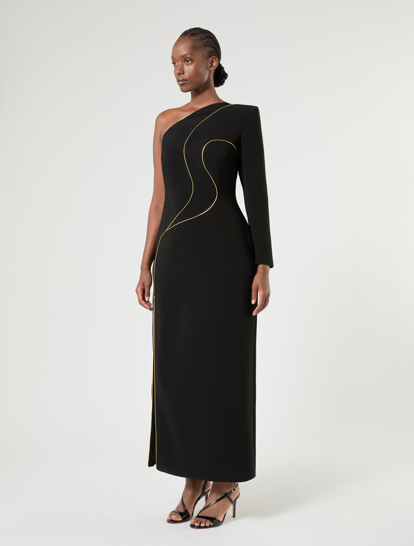 Cady one-shoulder dress - BLACK - Marina Rinaldi - 3