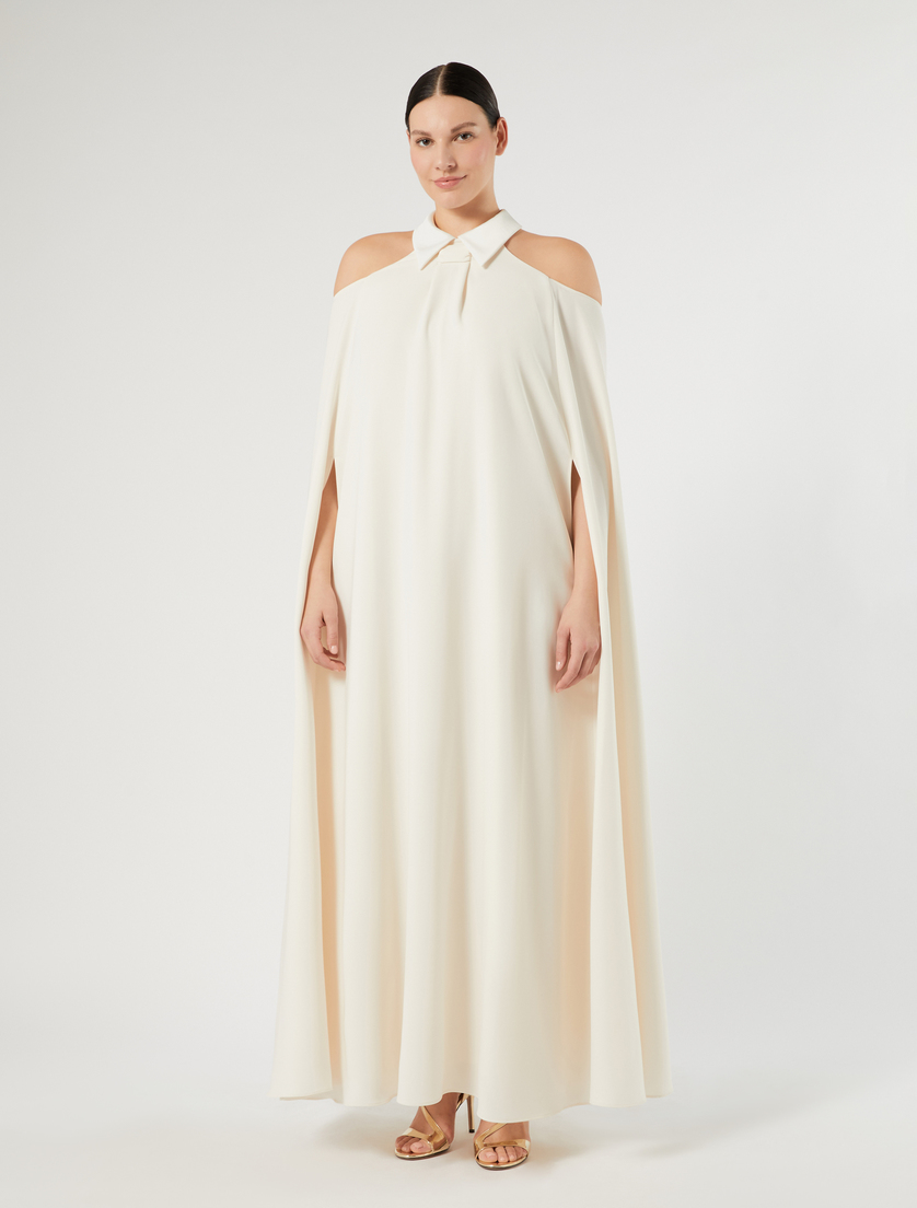 Cady and satin dress - IVORY - Marina Rinaldi - 5