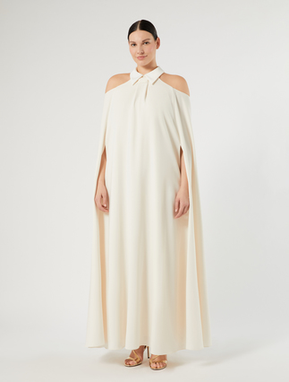 Cady and satin dress - IVORY - Marina Rinaldi - 5