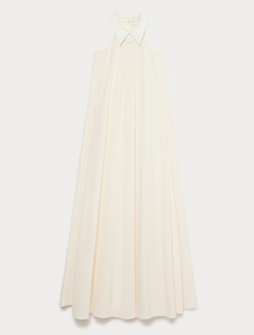 Cady and satin dress - IVORY - Marina Rinaldi
