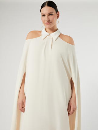 Cady and satin dress - IVORY - Marina Rinaldi - 6