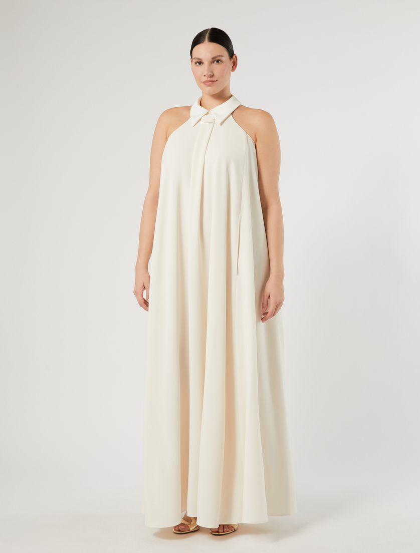 Cady and satin dress - IVORY - Marina Rinaldi - 3