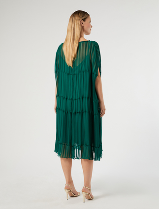 Abito in georgette plissé - VERDE SMERALDO - Marina Rinaldi - 4