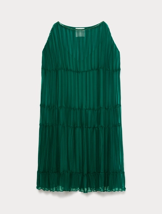 Pleated georgette dress - Marina Rinaldi