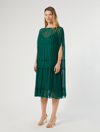 Abito in georgette plissé - VERDE SMERALDO - Marina Rinaldi - 3