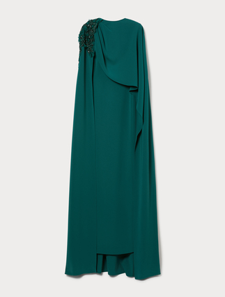 Cady dress with embroidered cape - OIL