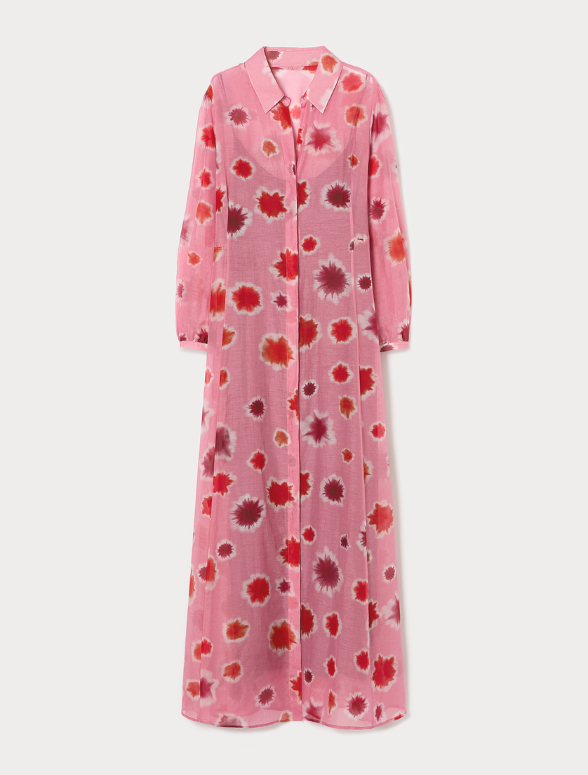 Cotton and silk dress - PINK - Marina Rinaldi