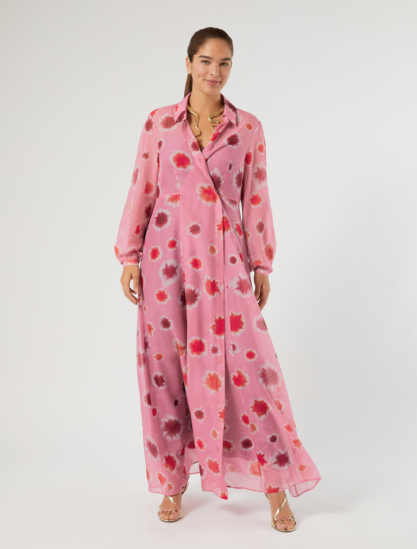 Cotton and silk dress - PINK - Marina Rinaldi - 2