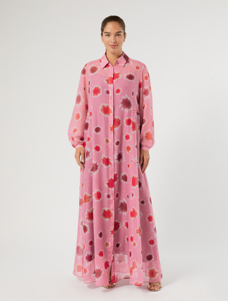 Cotton and silk dress - PINK - Marina Rinaldi - 4