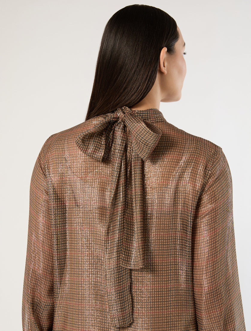 Silk georgette dress - GOLD CAMEL - Marina Rinaldi - 5