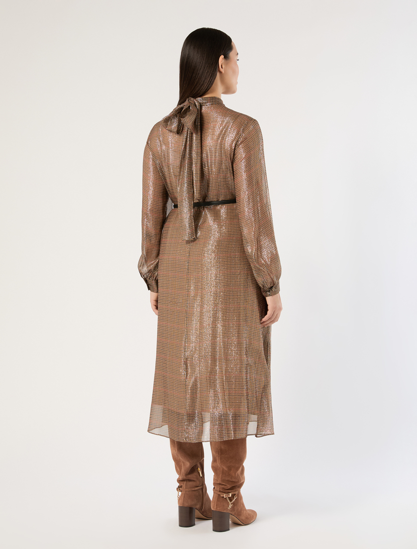 Silk georgette dress - GOLD CAMEL - Marina Rinaldi - 4