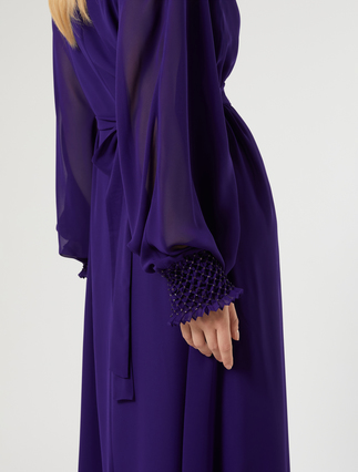 Abito in georgette con ricamo - VIOLA - Marina Rinaldi - 5