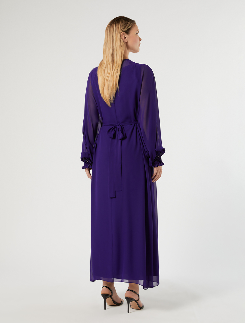 Abito in georgette con ricamo - VIOLA - Marina Rinaldi - 4