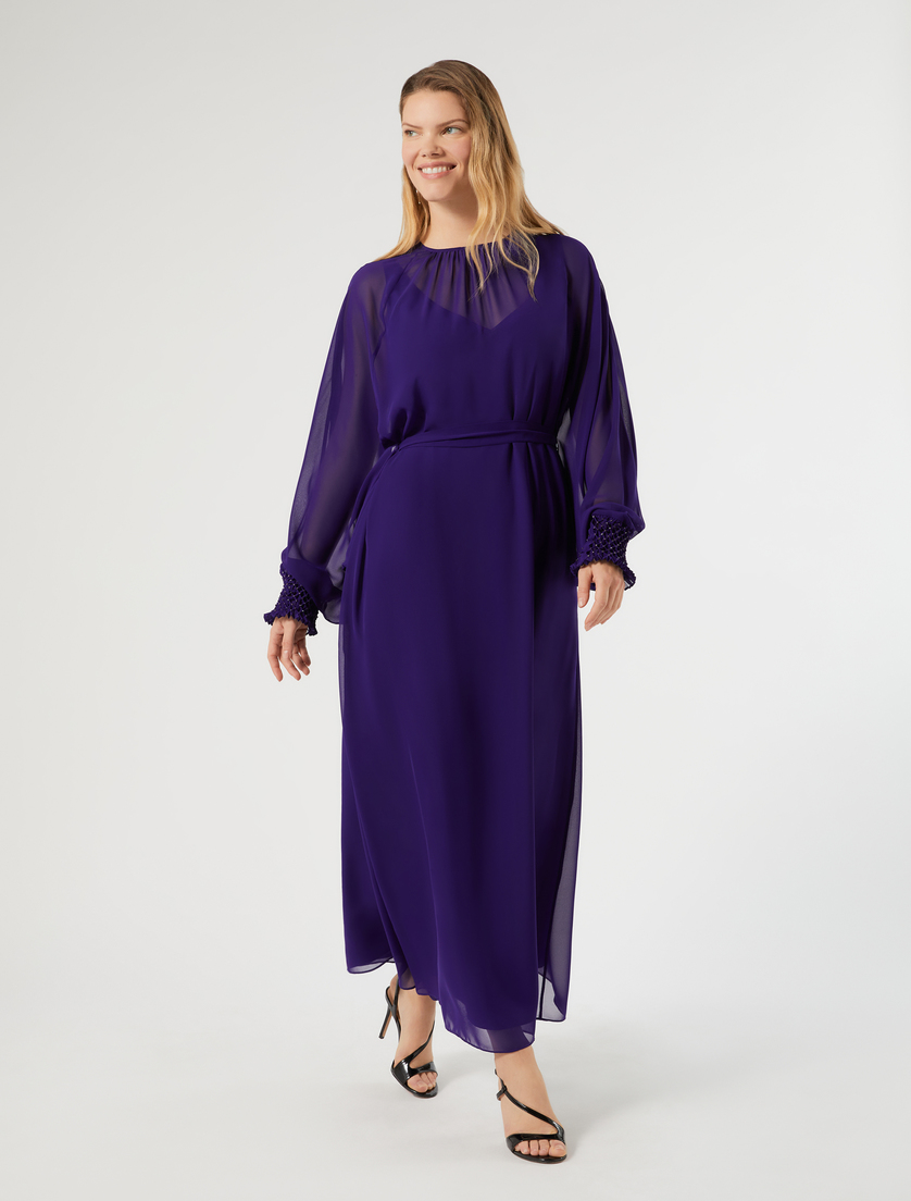 Abito in georgette con ricamo - Marina Rinaldi