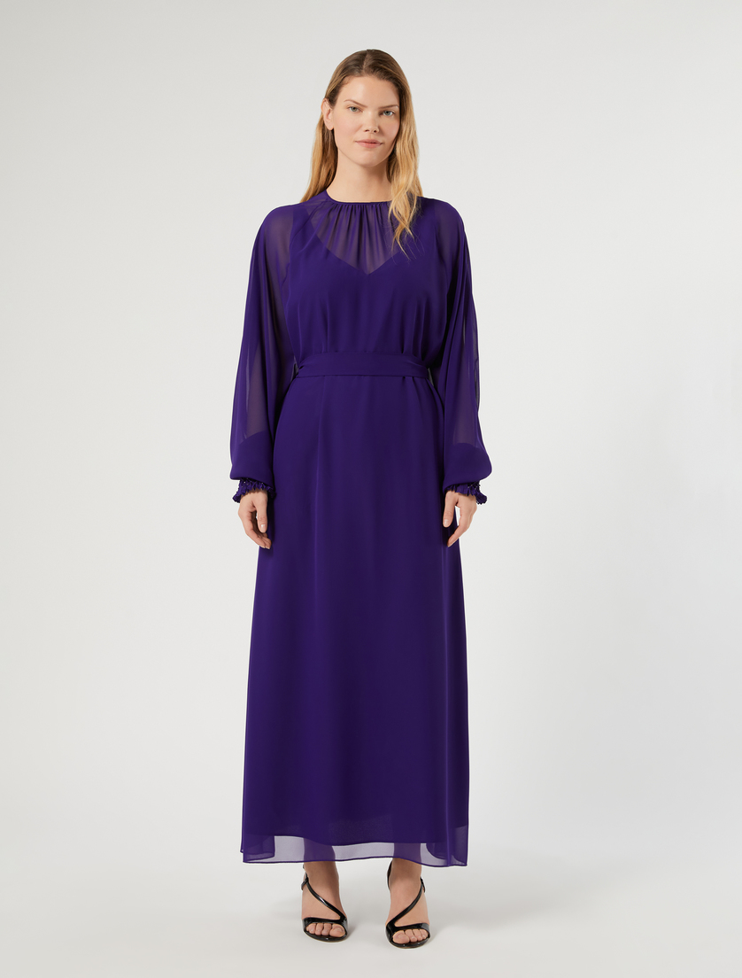 Abito in georgette con ricamo - VIOLA - Marina Rinaldi - 3