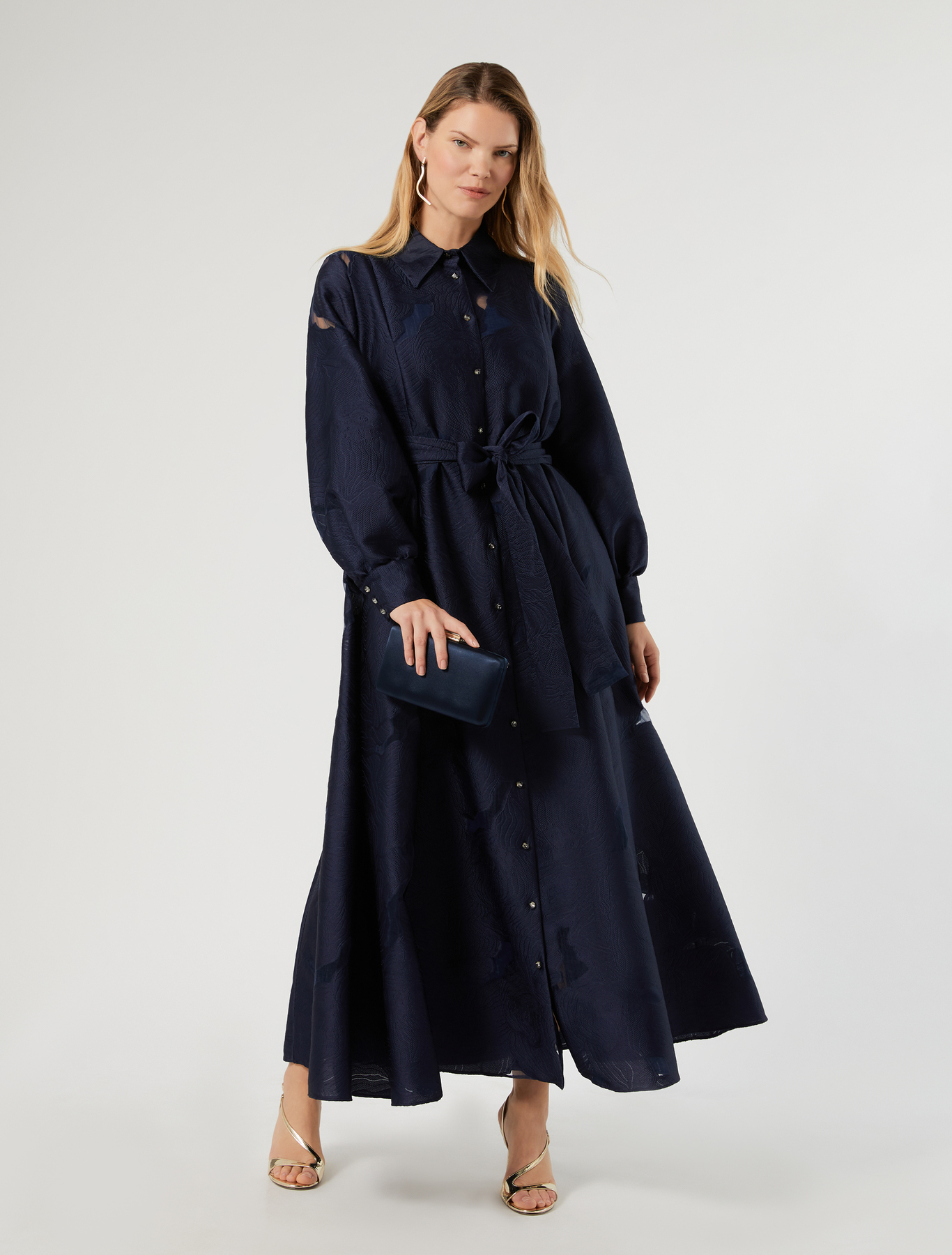 Fil coupé shirt dress