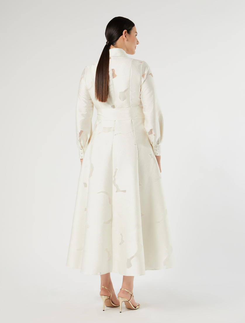 Fil coupé shirt dress - IVORY - Marina Rinaldi - 4