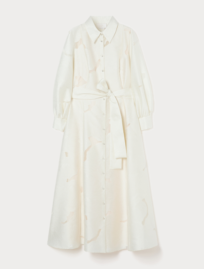 Fil coupé shirt dress - IVORY - Marina Rinaldi