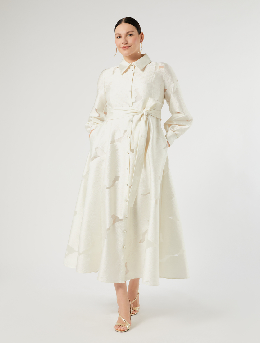 Fil coupé shirt dress - IVORY - Marina Rinaldi - 2