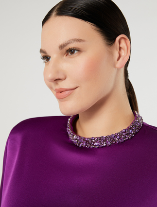 Abito in enver satin lucido - FUXIA VIOLA - Marina Rinaldi - 5