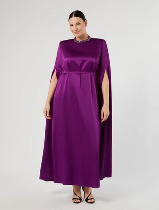 Shiny envers satin dress - Marina Rinaldi