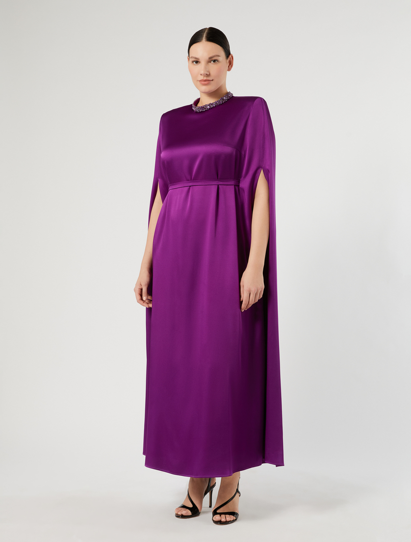 Abito in enver satin lucido - FUXIA VIOLA - Marina Rinaldi - 3