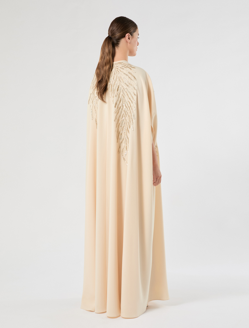 Kleid aus Cady mit Stickereien - HELL GOLD - Marina Rinaldi - 4