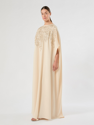 Kleid aus Cady mit Stickereien - HELL GOLD - Marina Rinaldi - 3