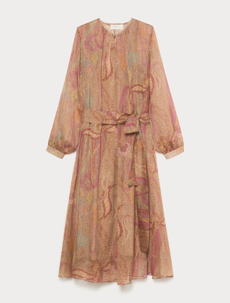 Abito in chiffon di seta - CAMMELLO - Marina Rinaldi - 1