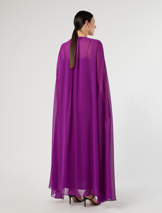 Crepe georgette dress - FUXIA VIOLA - Marina Rinaldi - 4