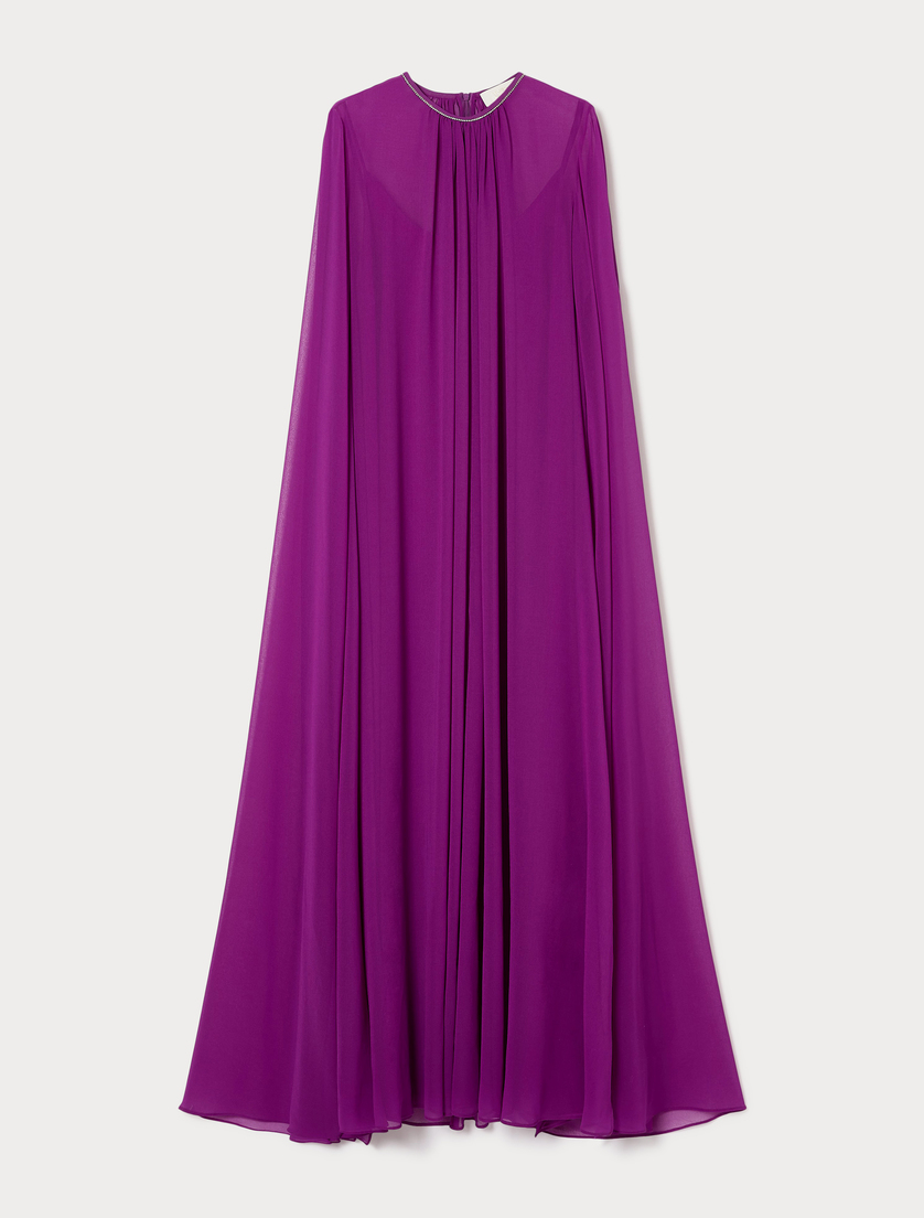 Crepe georgette dress - FUXIA VIOLA - Marina Rinaldi