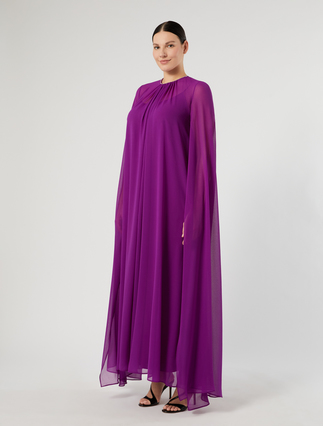 Crepe georgette dress - FUXIA VIOLA - Marina Rinaldi - 3