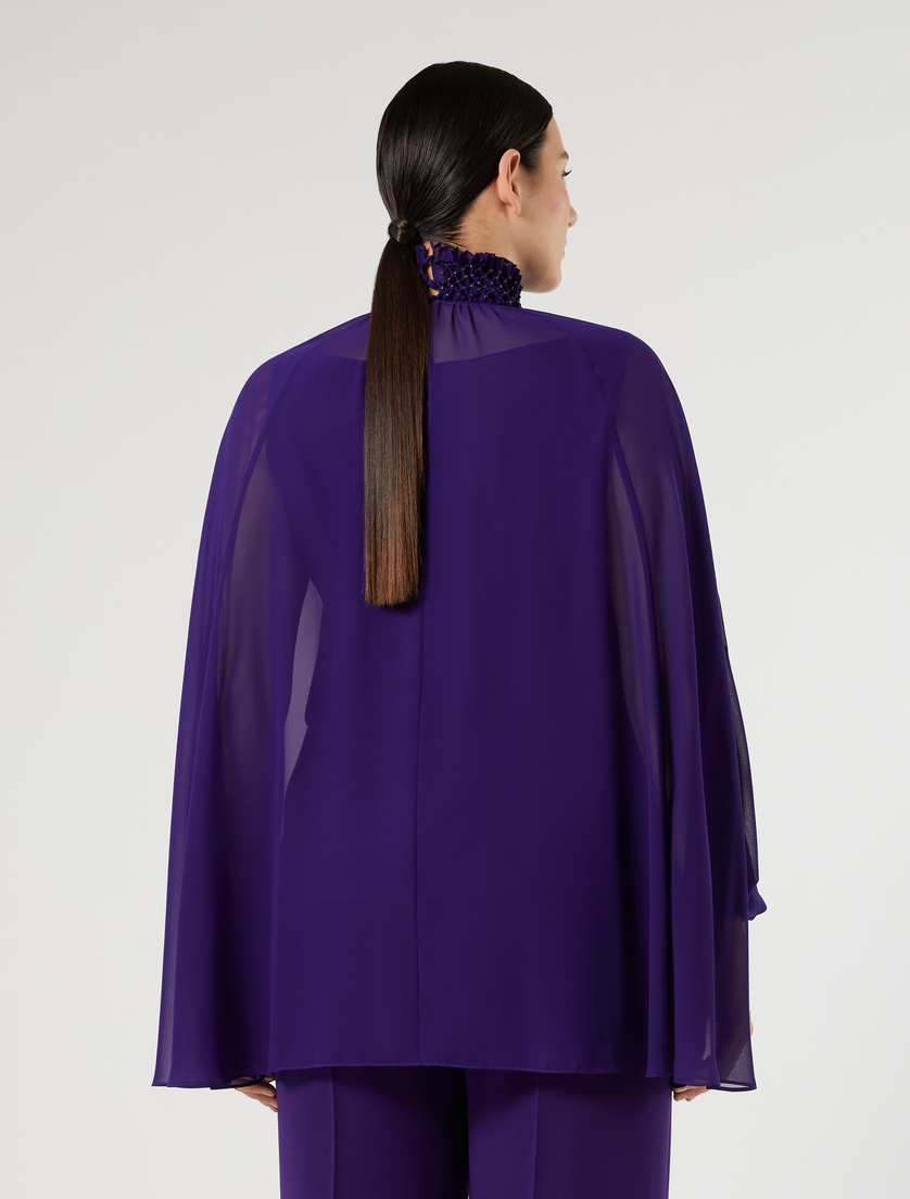 Blusa in georgette con ricamo - VIOLA - Marina Rinaldi - 4