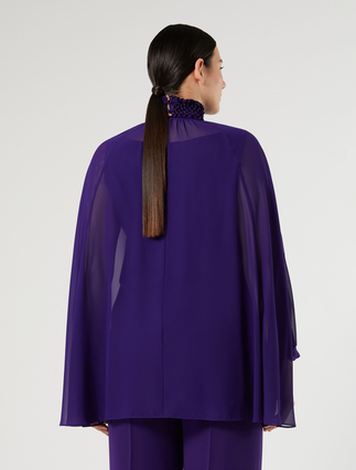 Blusa in georgette con ricamo - VIOLA - Marina Rinaldi - 4