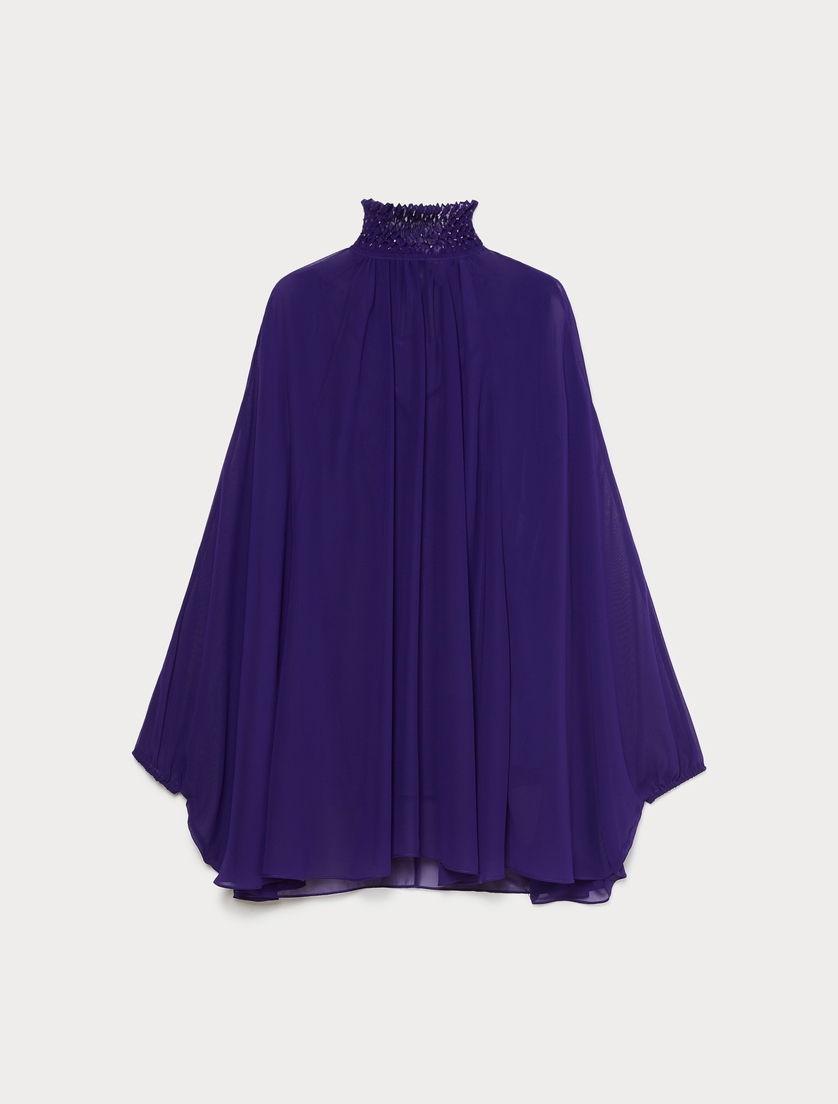 Blusa in georgette con ricamo - VIOLA - Marina Rinaldi