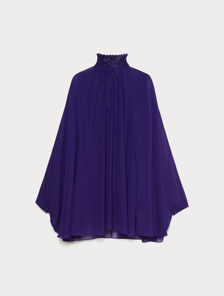 Blusa in georgette con ricamo - Marina Rinaldi