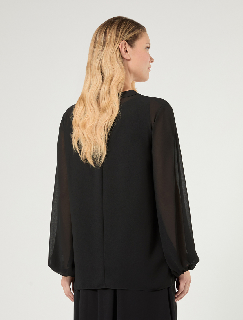 Georgette blouse - BLACK - Marina Rinaldi - 4