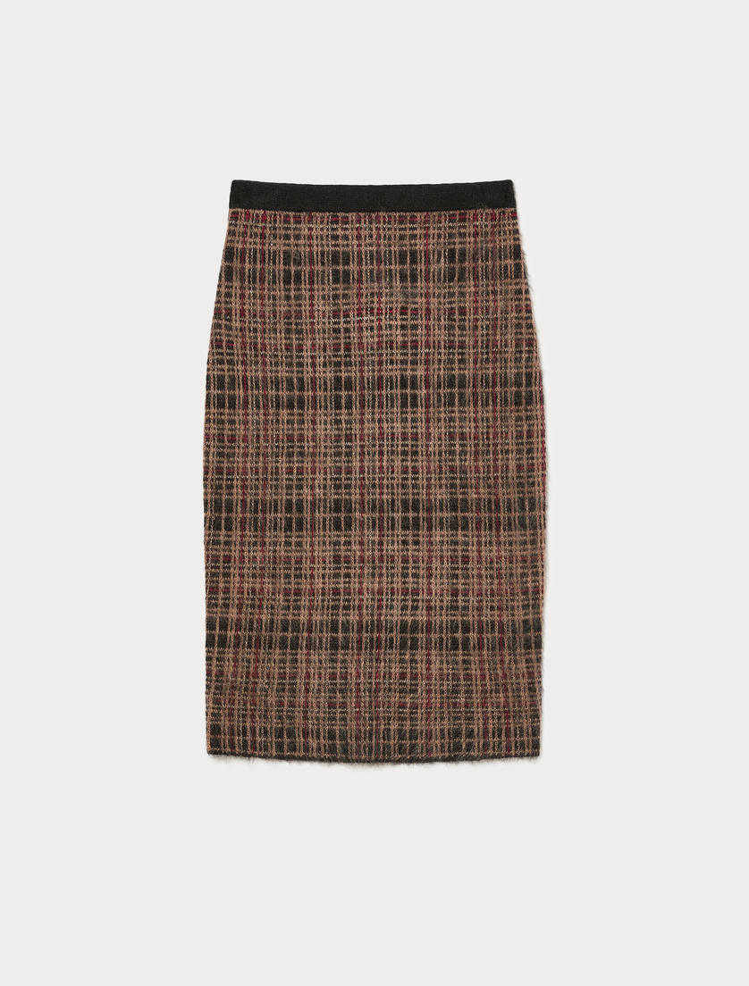 Jacquard mohair skirt - HAVANA BLACK - Marina Rinaldi