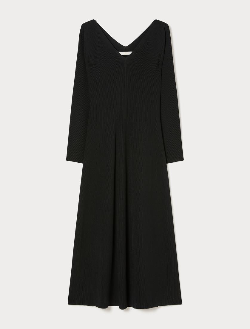 Stretch viscose dress - BLACK - Marina Rinaldi